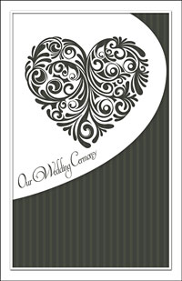 Wedding Program Cover Template 6F - Graphic 6